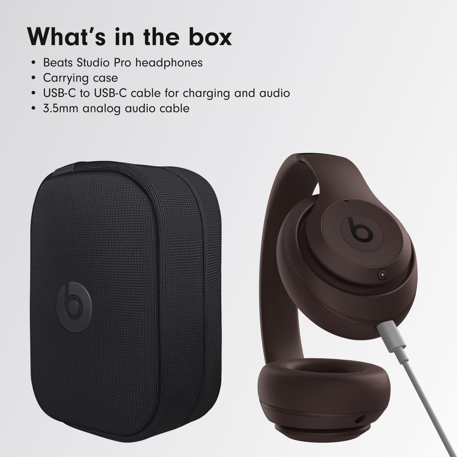 Beats Studio Pro - Wireless Bluetooth Noise Cancelling Headphones - Deep Brown (Renewed) - Image 5