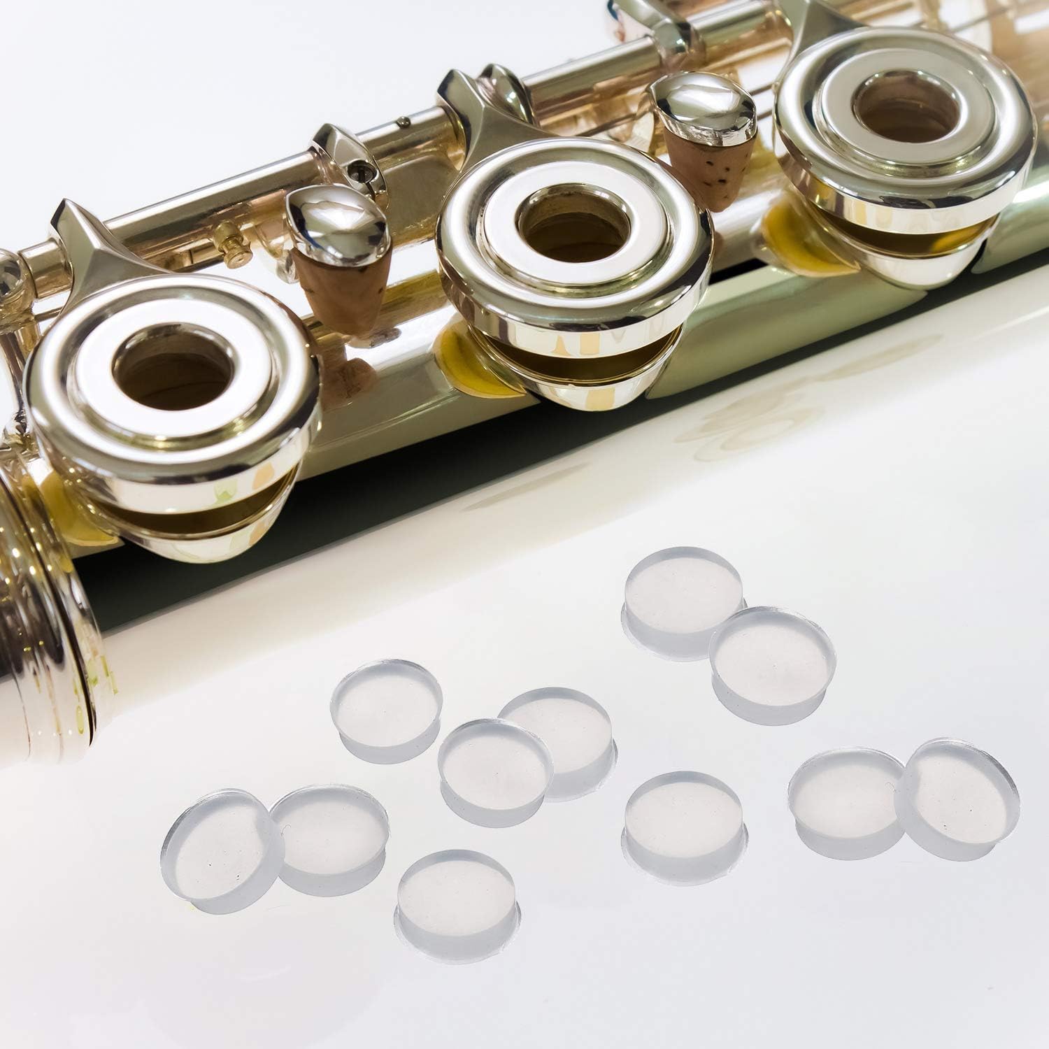 Leinuosen 24 Pcs Silicone Flute Plugs, 8 mm Soft Flute Hole Plug Key Cover for Most Brand - Image 5