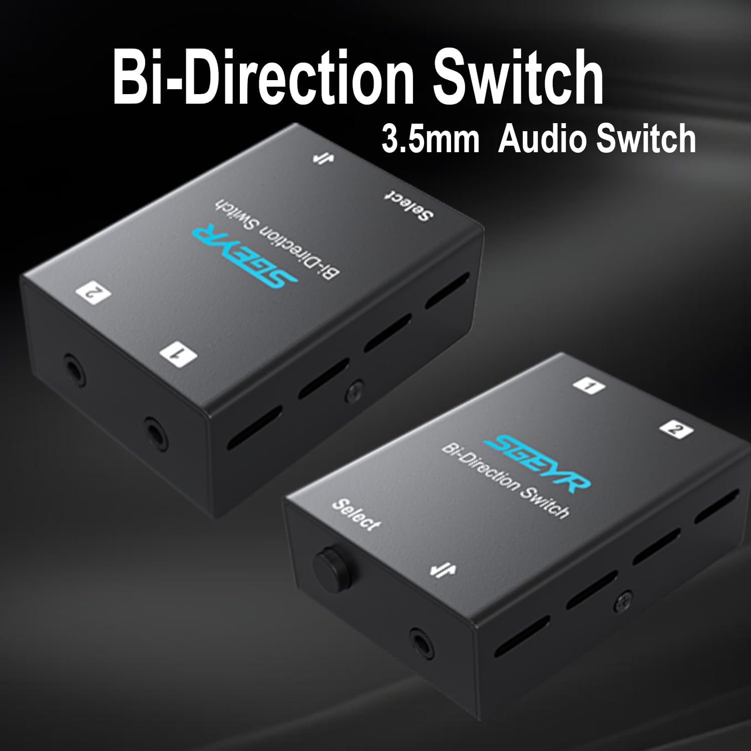 SGEYR Audio Switcher 2 Channel 3.5mm Bi-Direction Switch 2-in-1 Out/ 1-in-2 Out Audio Stereo Mixer Mini Sound Mixer for PC Versatile Connectivity - Image 8